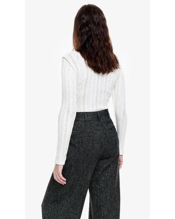 Smythe Pointelle Knit Turtleneck