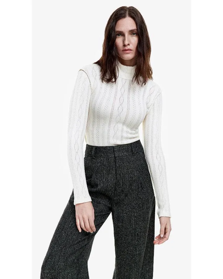 Smythe Pointelle Knit Turtleneck