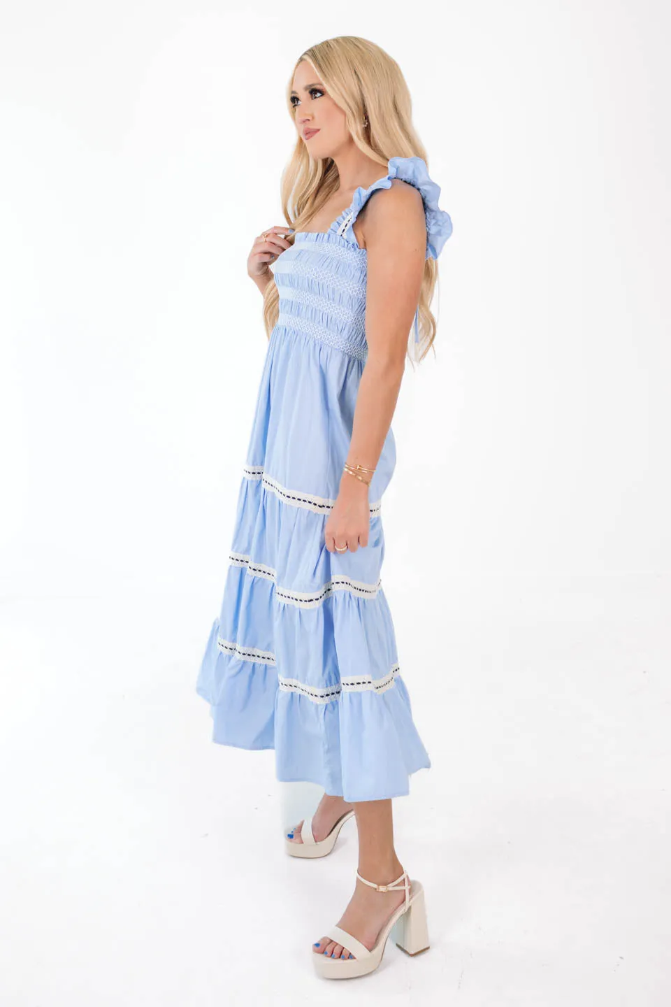 So Serene Midi Dress - Blue