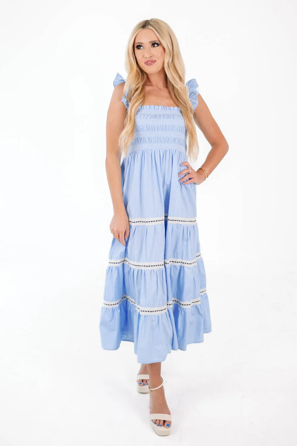 So Serene Midi Dress - Blue