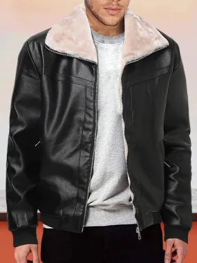 Soft Fleece Leather Jacket