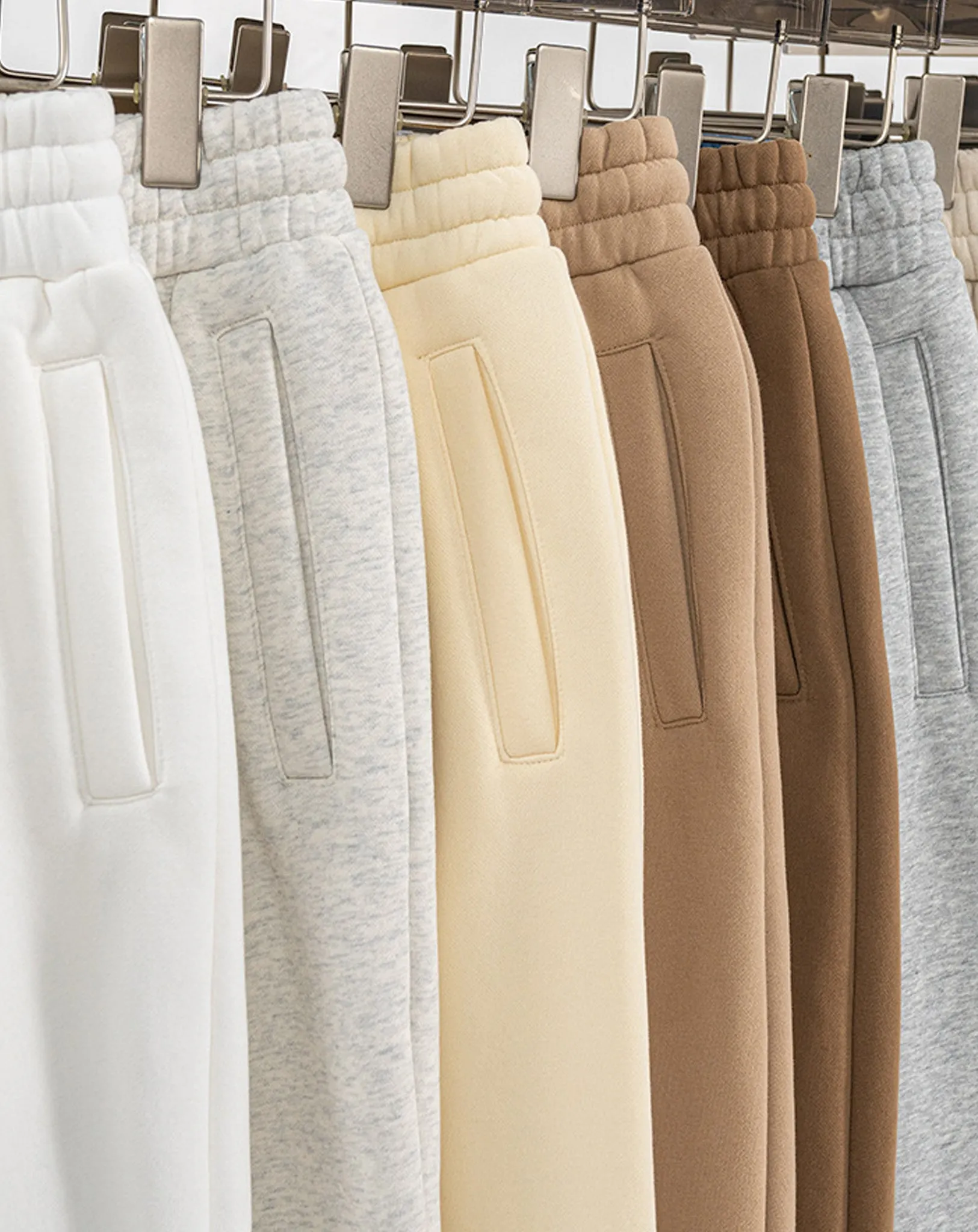 Straight Wide Leg Sweatpants (Fleece)