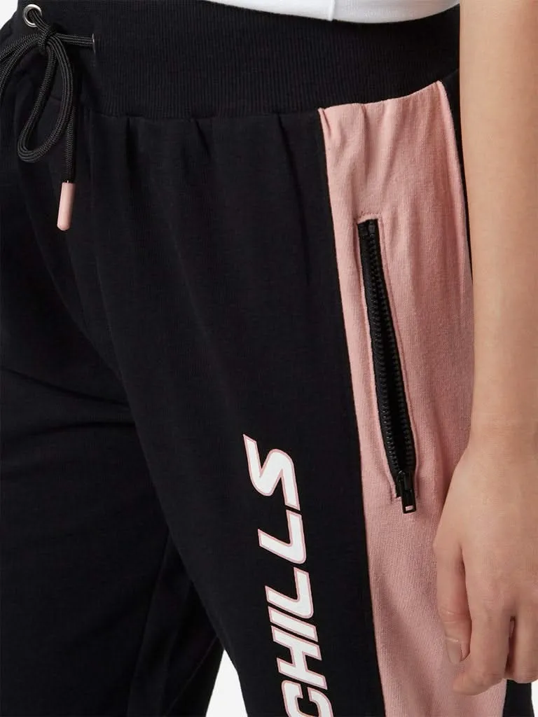 Studiofit Black Text Print Joggers