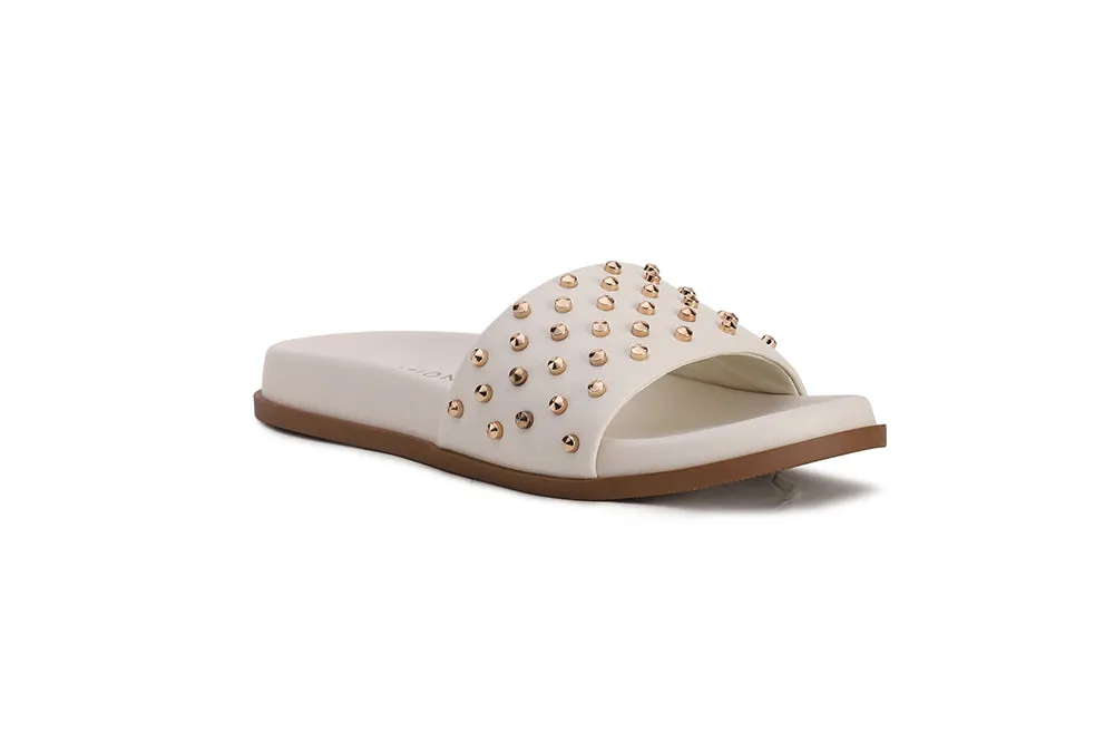 Studs Embellished Slides