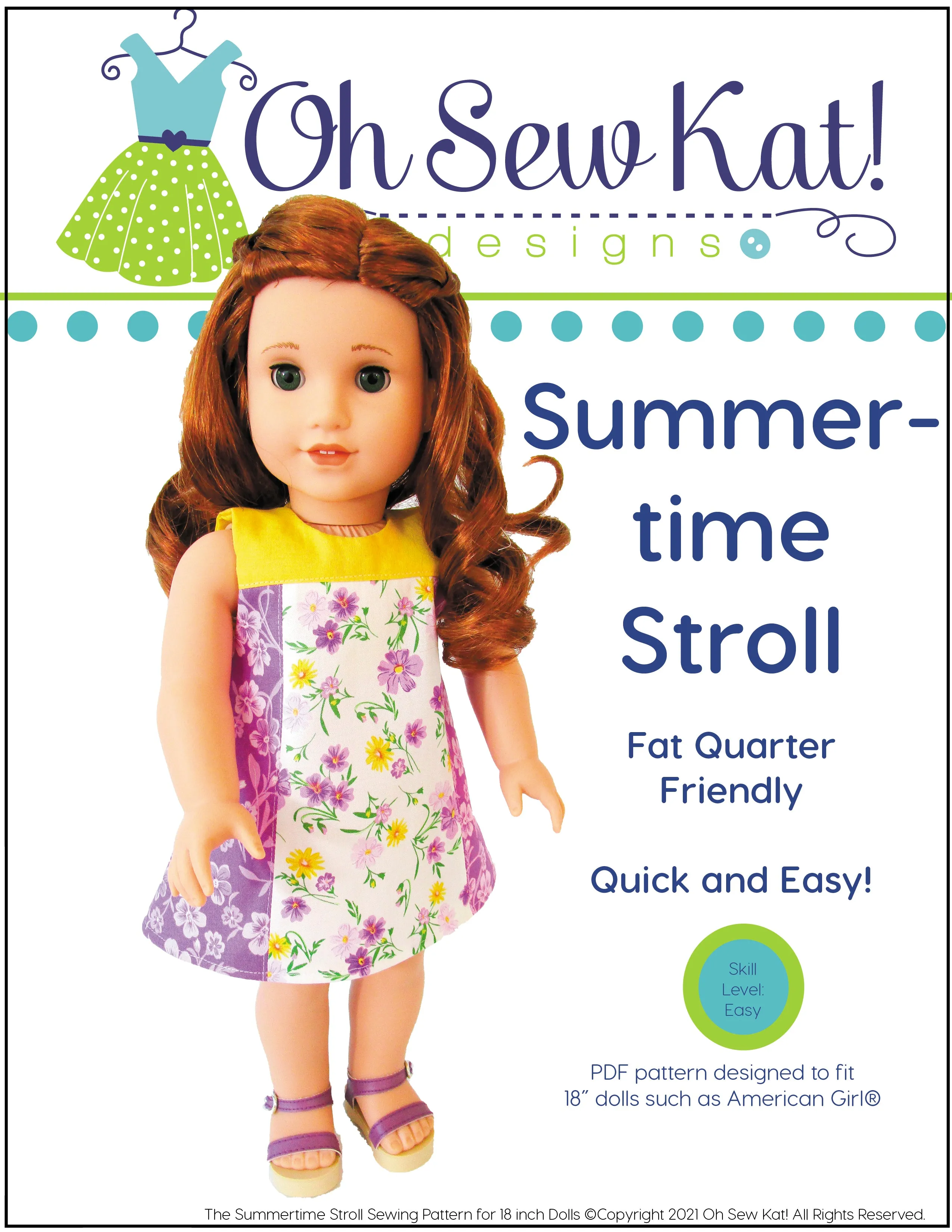 Summertime Stroll 18 Inch Doll Sewing Pattern