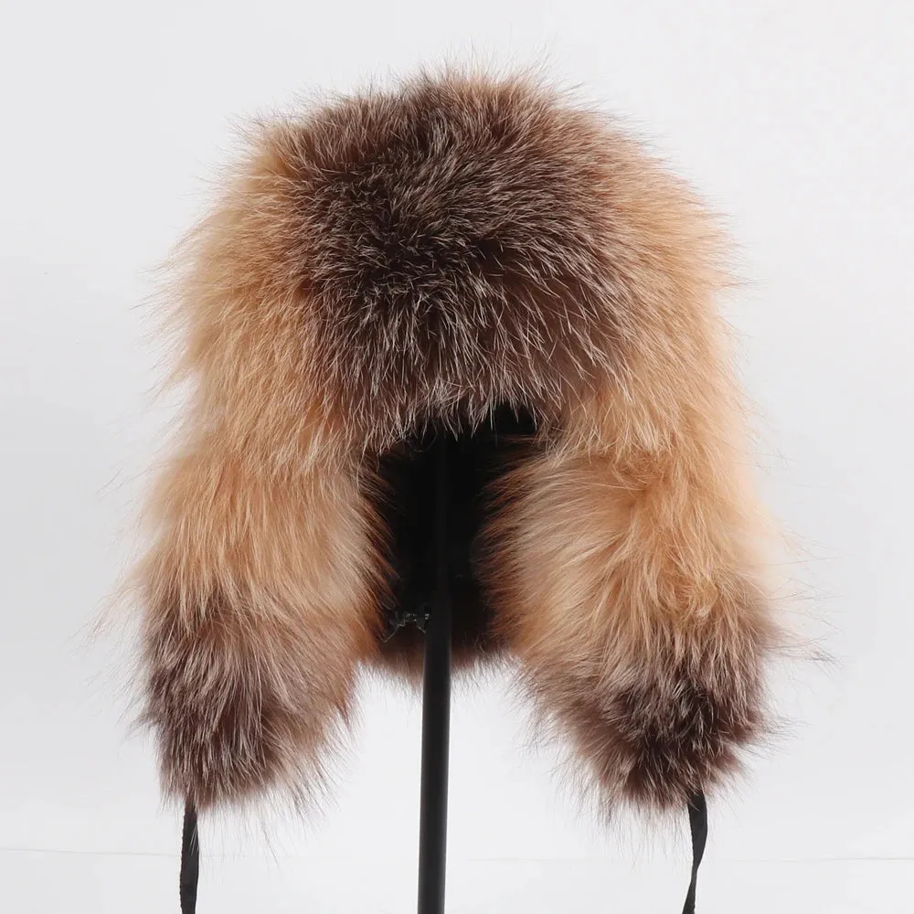 TEEK - Natural Fox Fluff Ushanka Hat