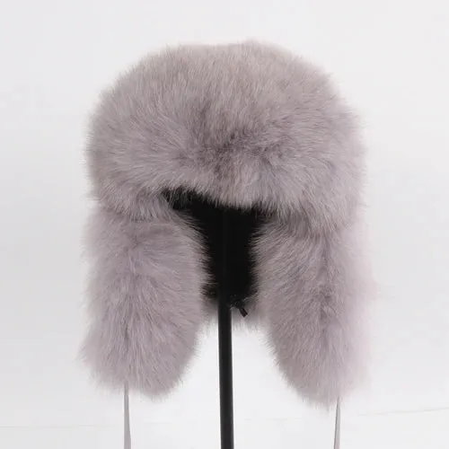 TEEK - Natural Fox Fluff Ushanka Hat