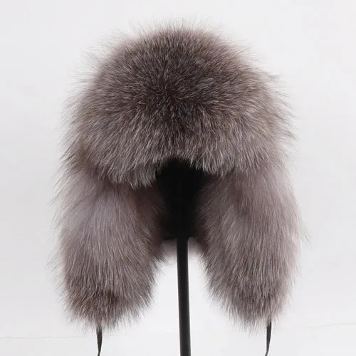 TEEK - Natural Fox Fluff Ushanka Hat