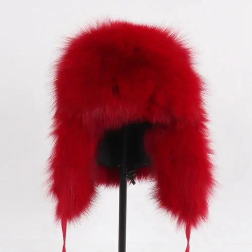 TEEK - Natural Fox Fluff Ushanka Hat