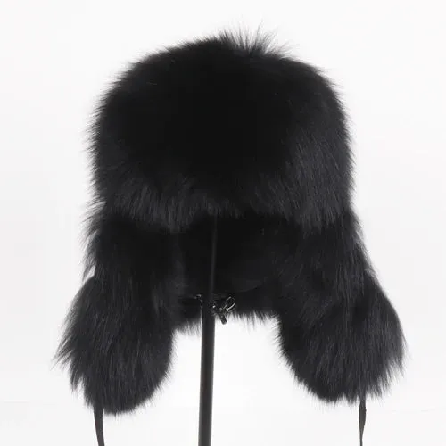 TEEK - Natural Fox Fluff Ushanka Hat