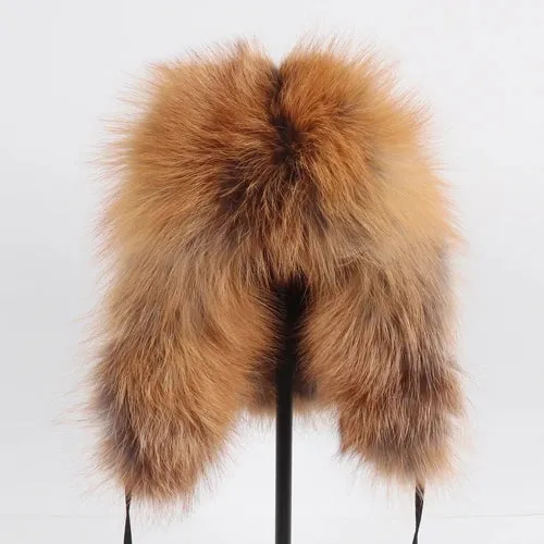 TEEK - Natural Fox Fluff Ushanka Hat