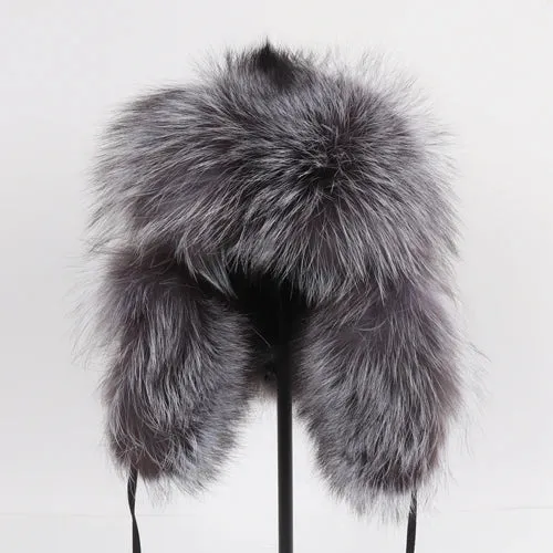 TEEK - Natural Fox Fluff Ushanka Hat