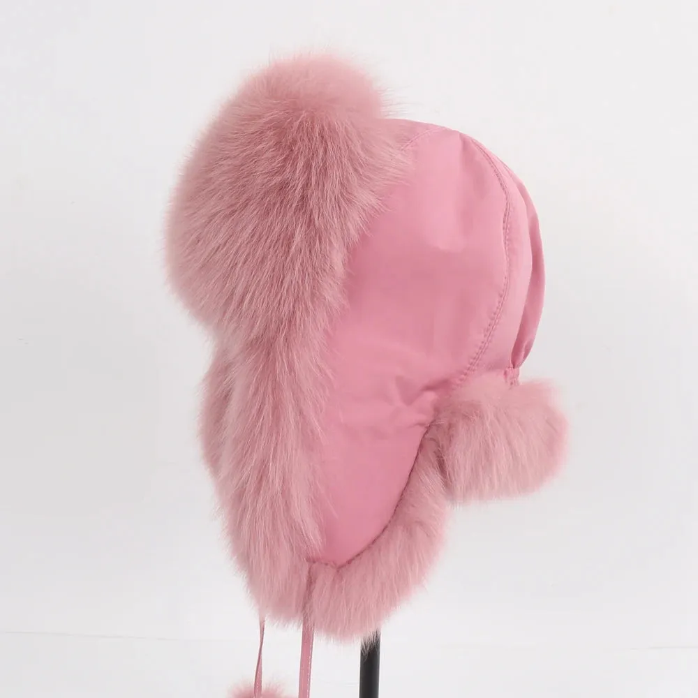 TEEK - Natural Fox Fluff Ushanka Hat