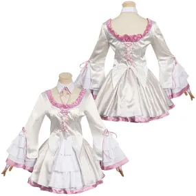 Tekken 8 Lili Women White Dress Set Party Carnival Halloween Cosplay Costume