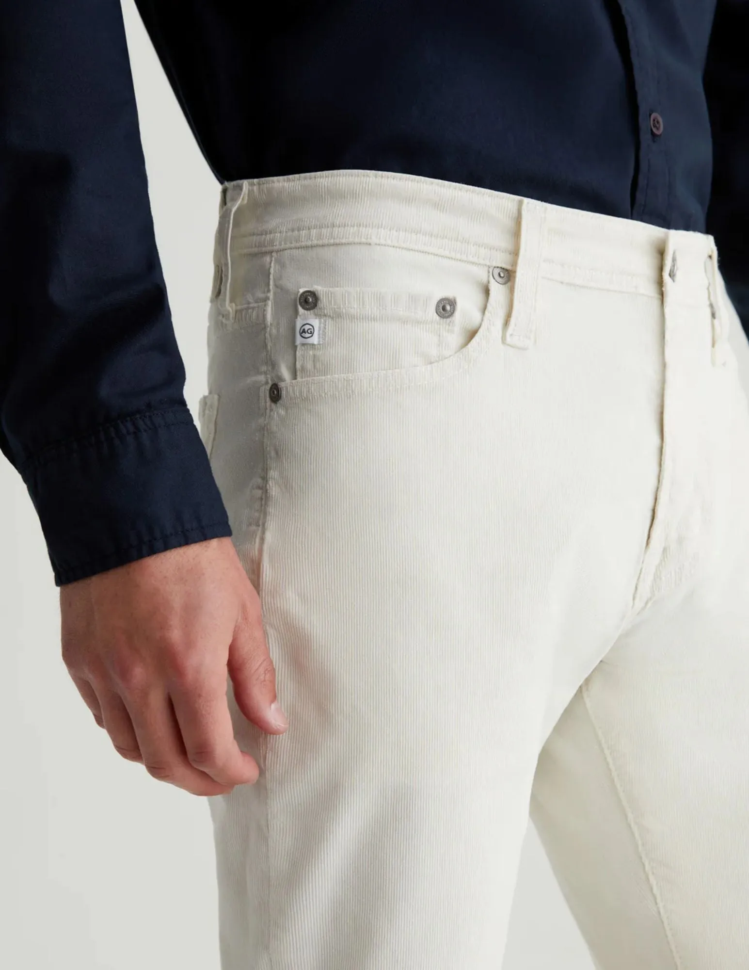 Tellis Corduroy Jean | White Cream