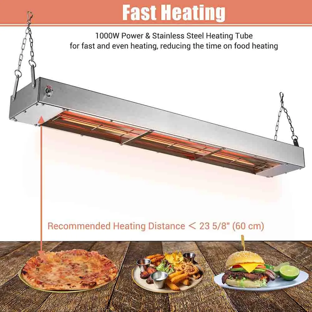 TheLAShop 36 in. Food Heater Strip Warmer 110V 1000W