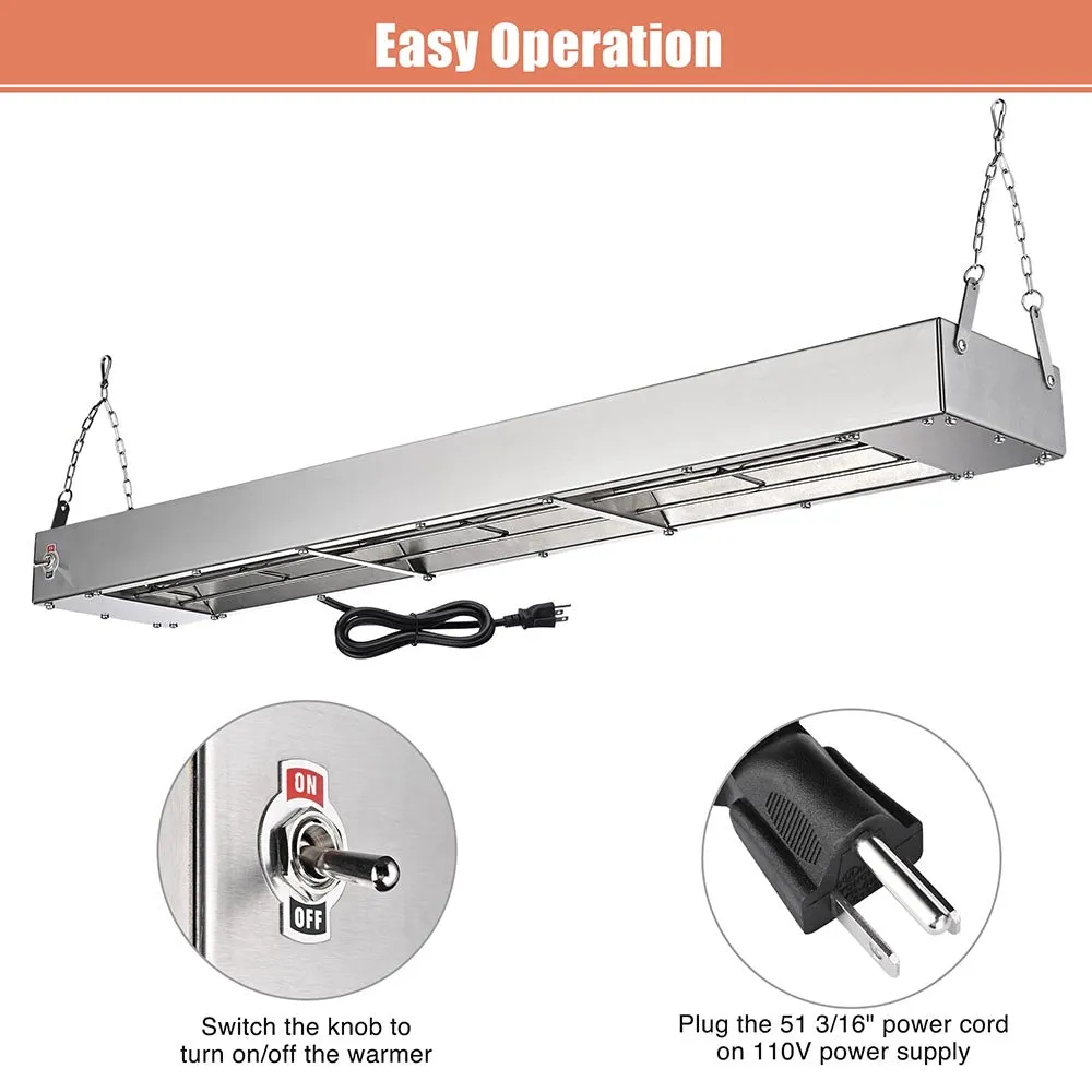 TheLAShop 36 in. Food Heater Strip Warmer 110V 1000W