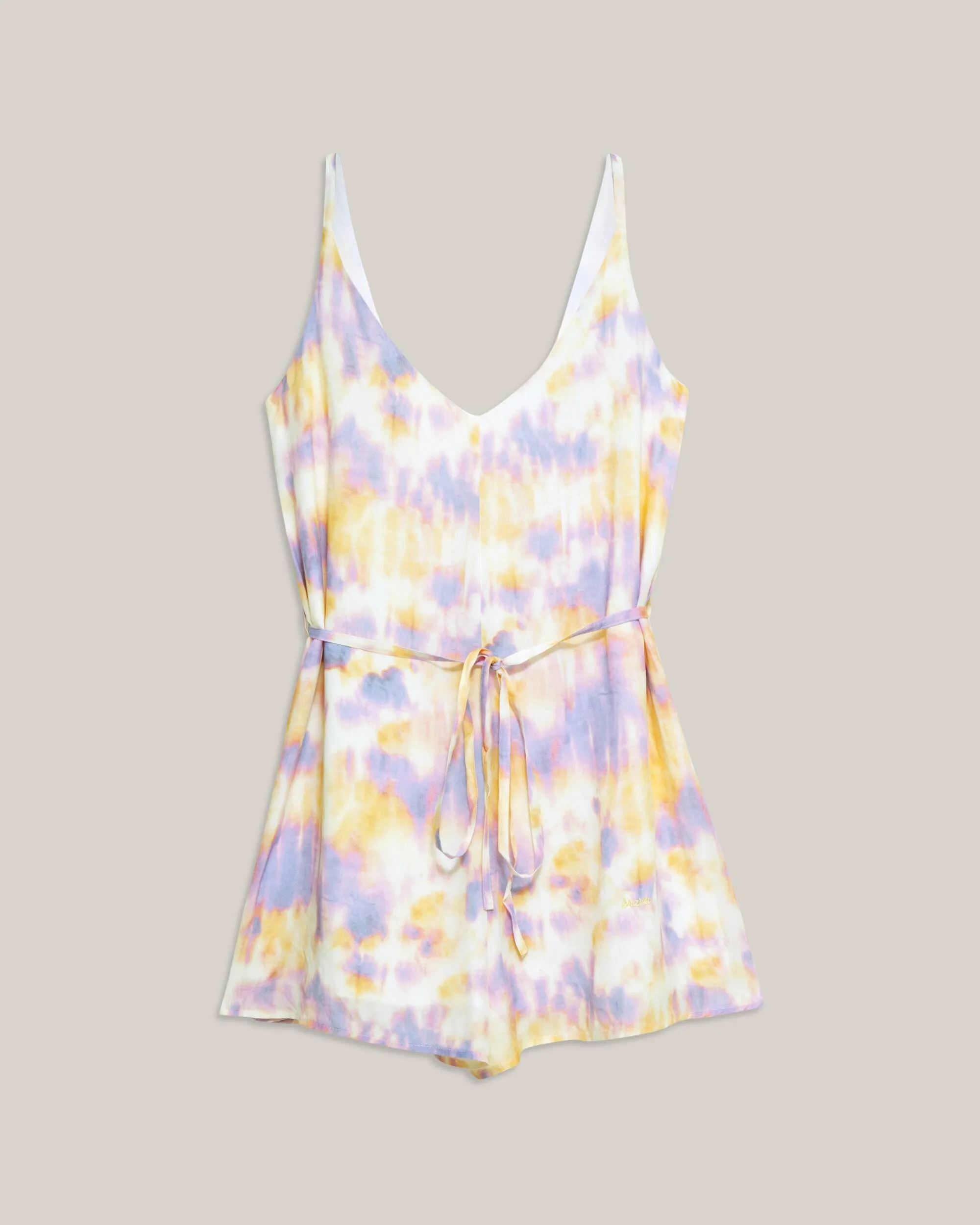 Tie Dye Short Overall Lilac