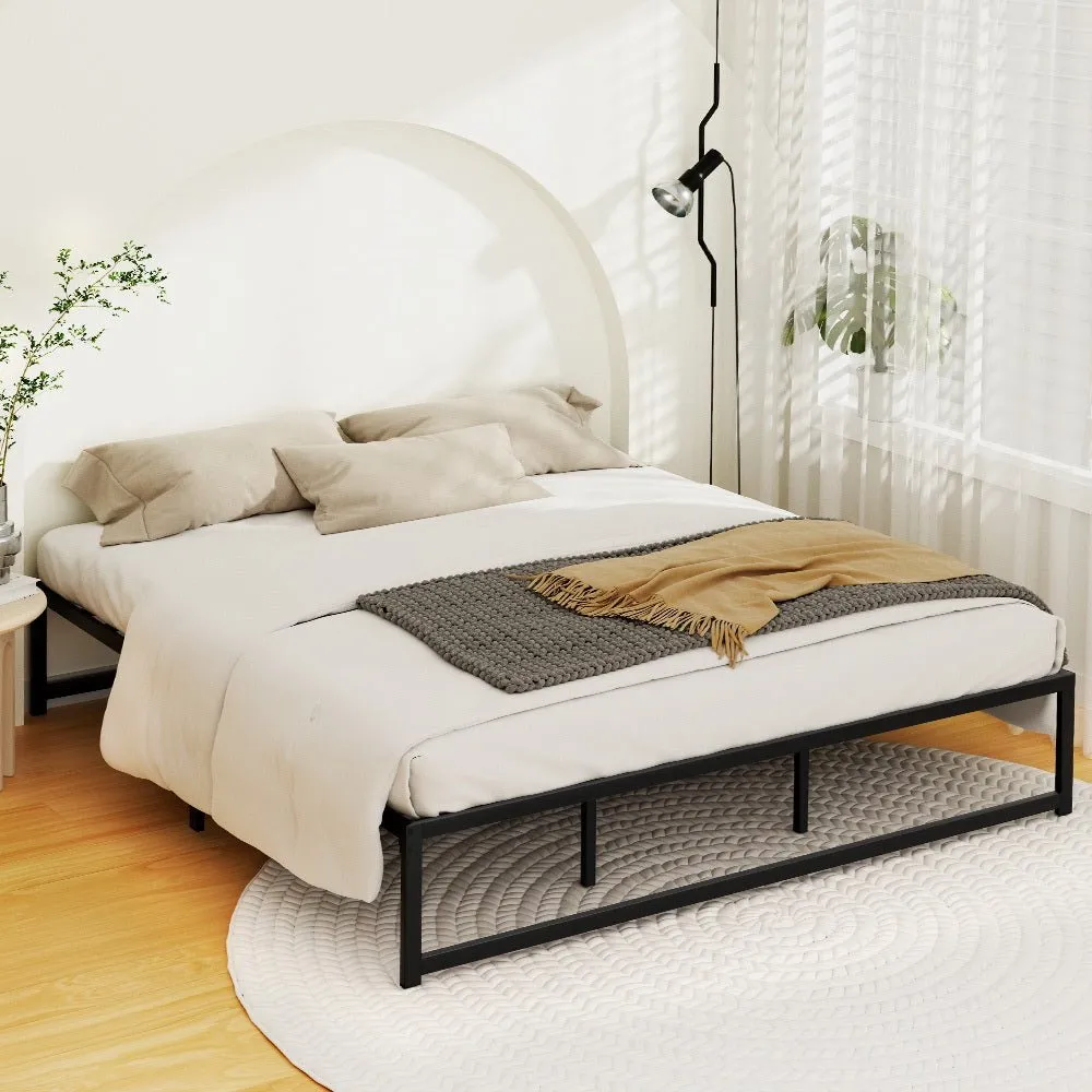 Tino Metal King Bed Base Black (Metal Slats)