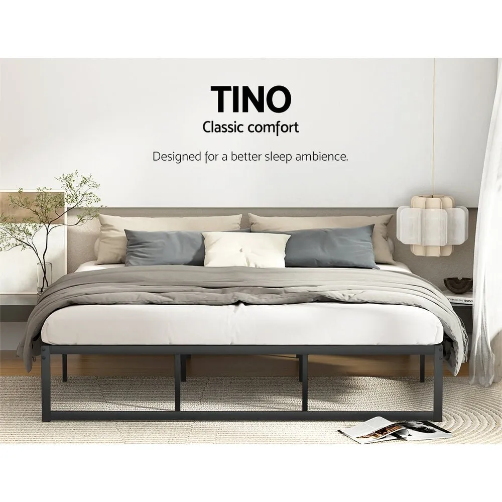 Tino Metal King Bed Base Black (Metal Slats)