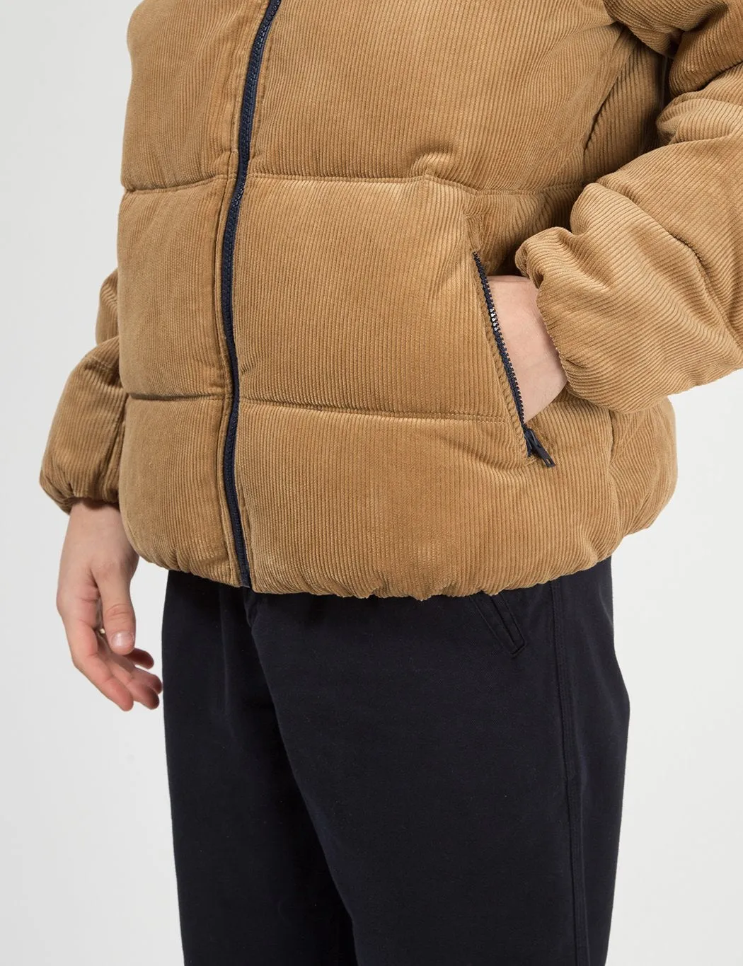 Tommy Jeans Corduroy Puffa Jacket - Tigers Eye