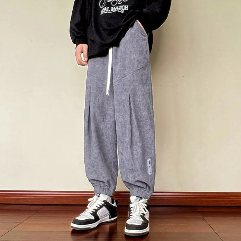 Trendy Knitted Tapered Sports Loose-Fit Sweatpant