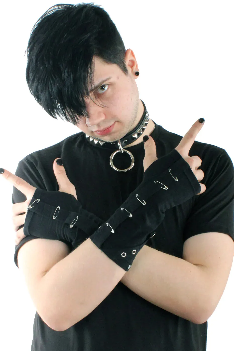 Tripp NYC Safety Pin Goth Arm Warmers