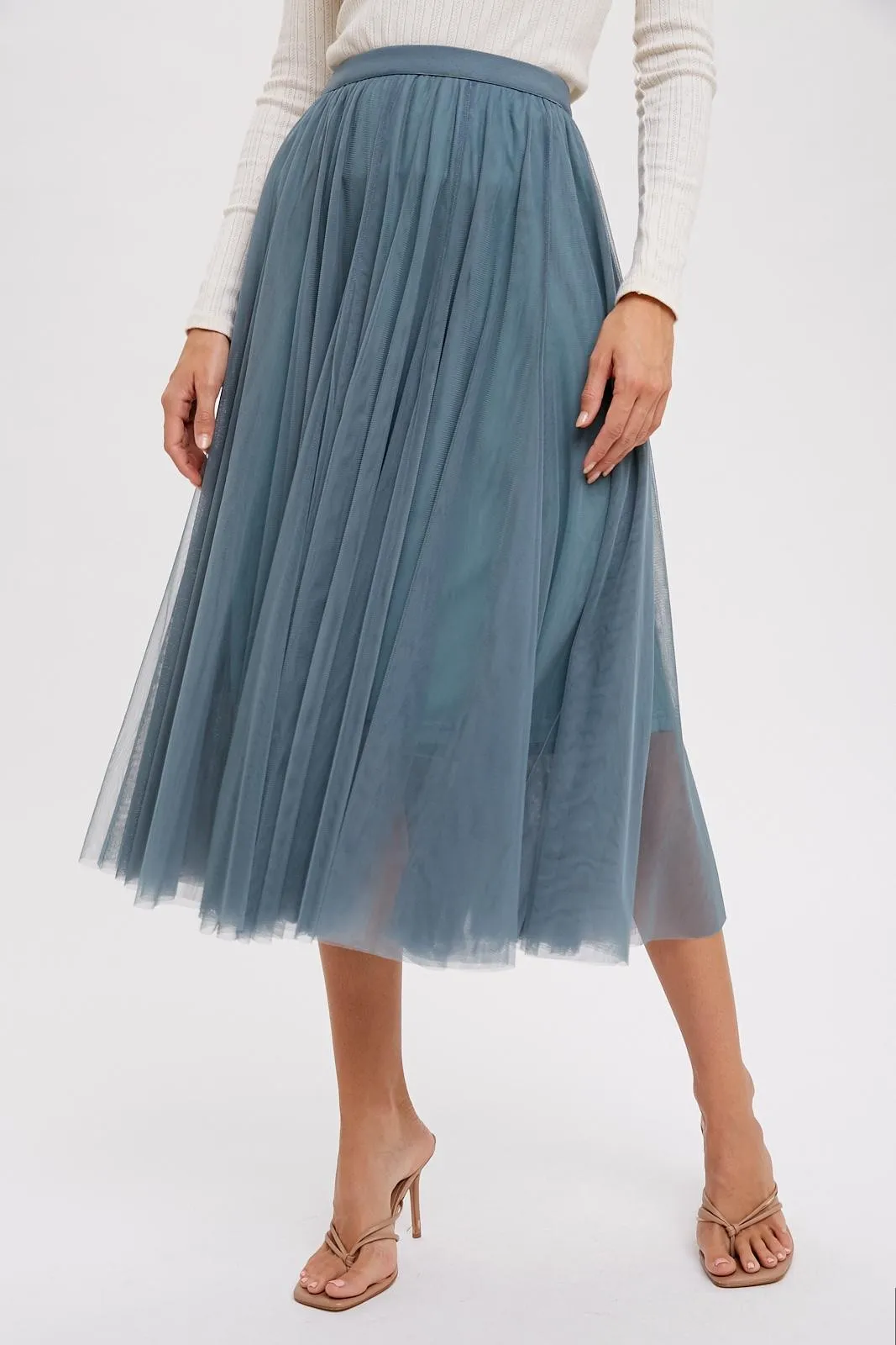 TULLE MIDI SKIRT