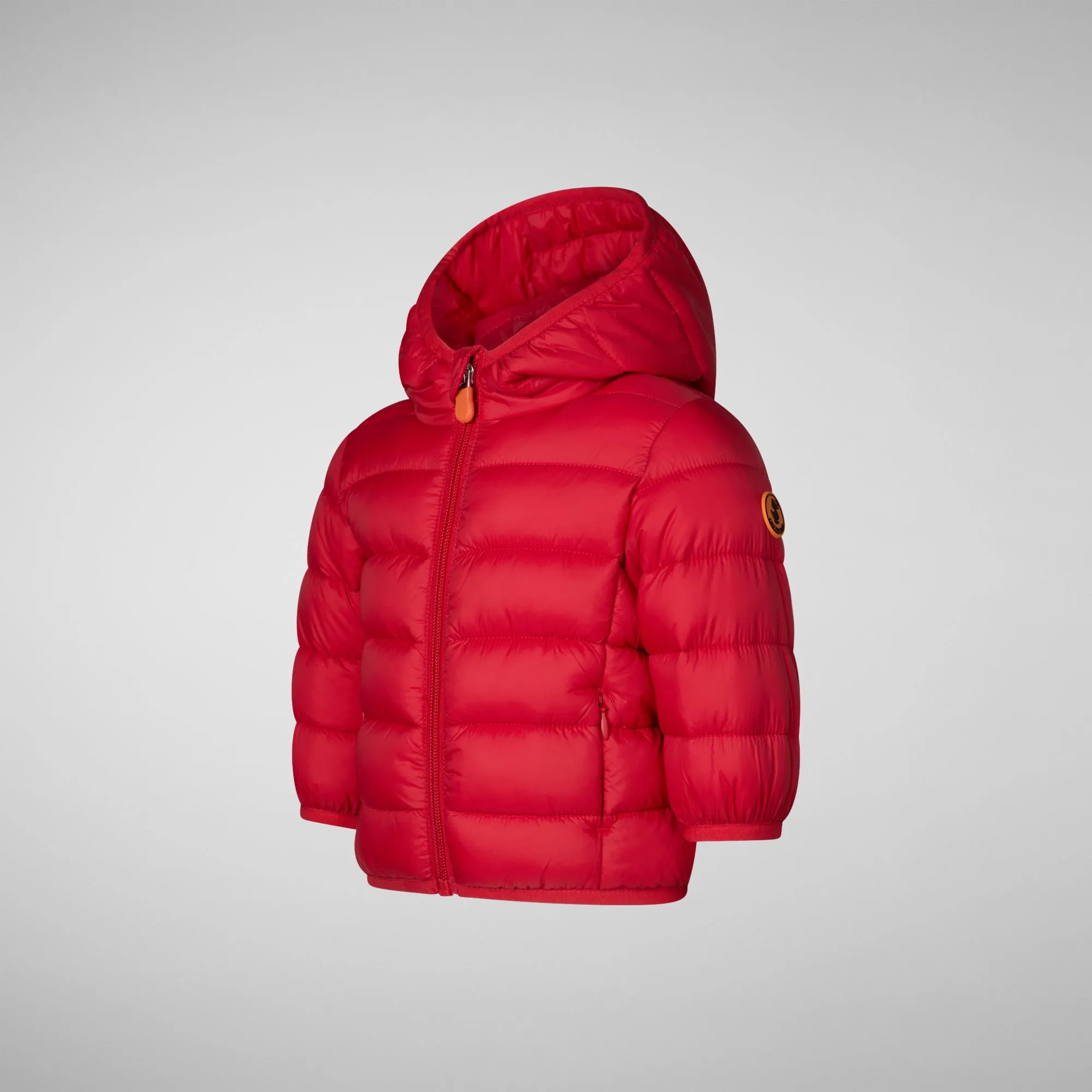 Unisex kids' animal free puffer jacket WAlly in tango red