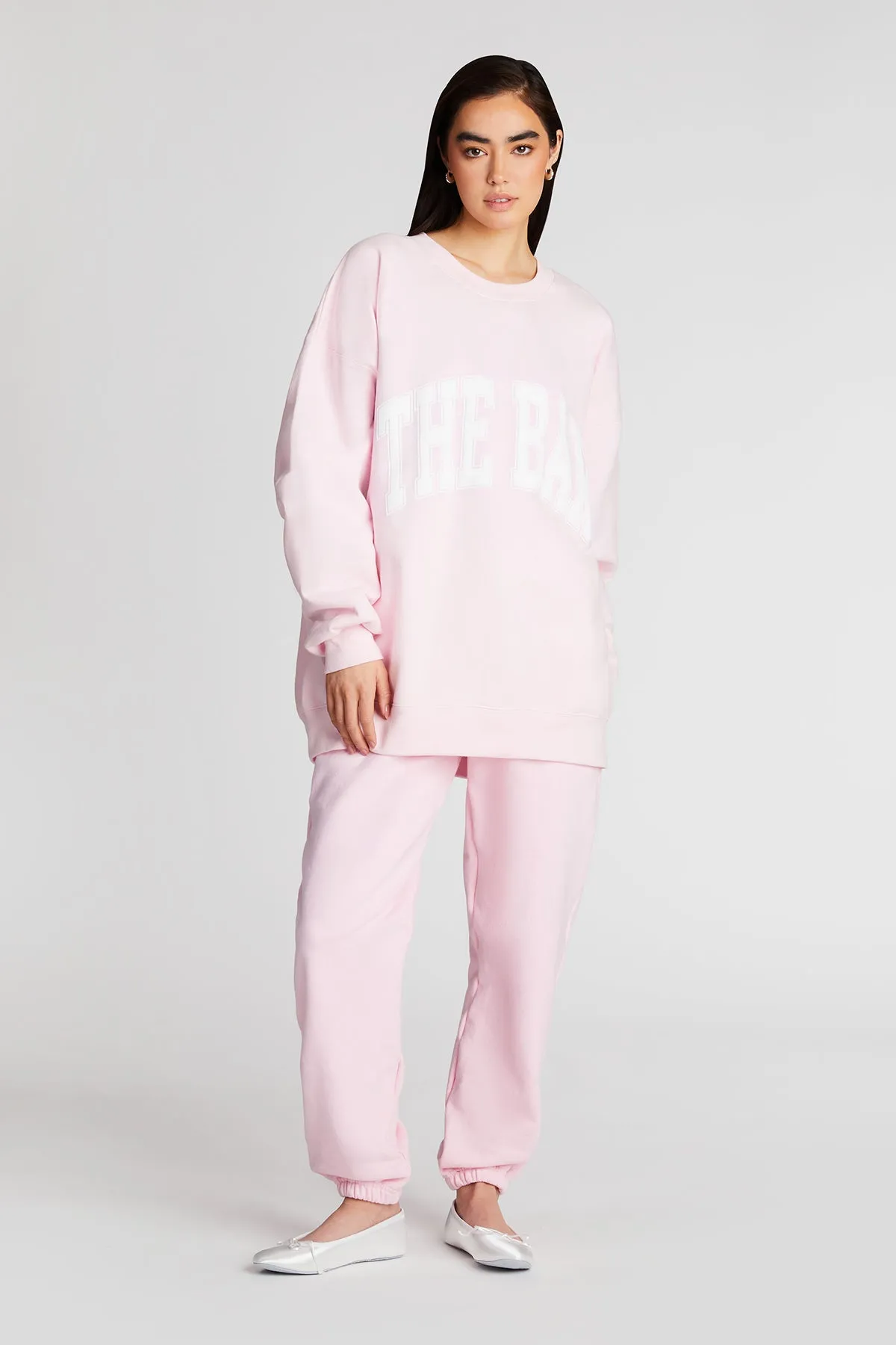 VARSITY SWEATPANTS BLUSH/WHITE