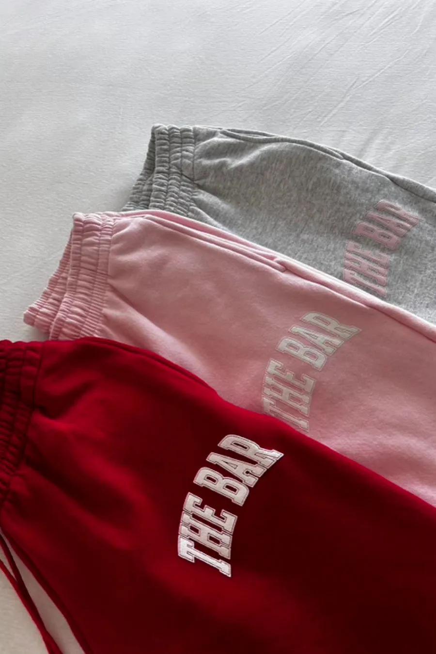 VARSITY SWEATPANTS BLUSH/WHITE