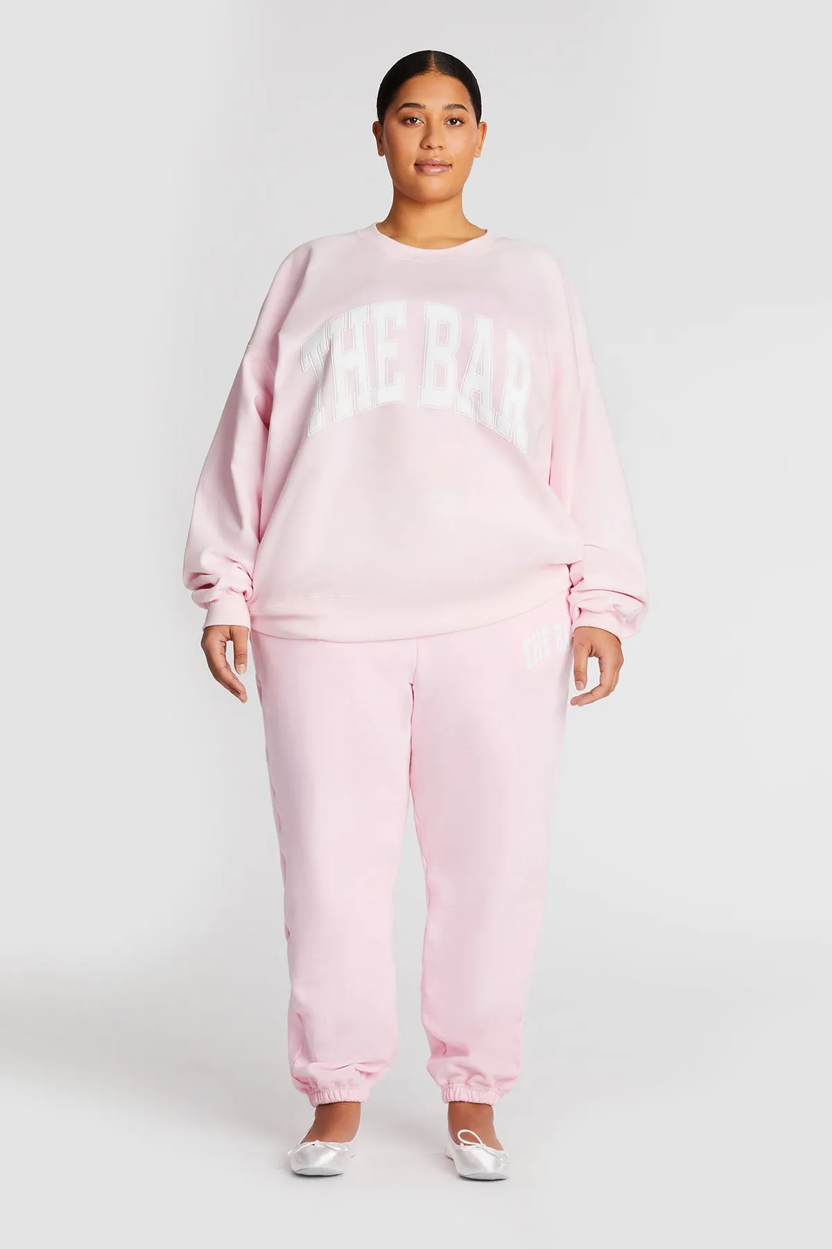 VARSITY SWEATPANTS BLUSH/WHITE