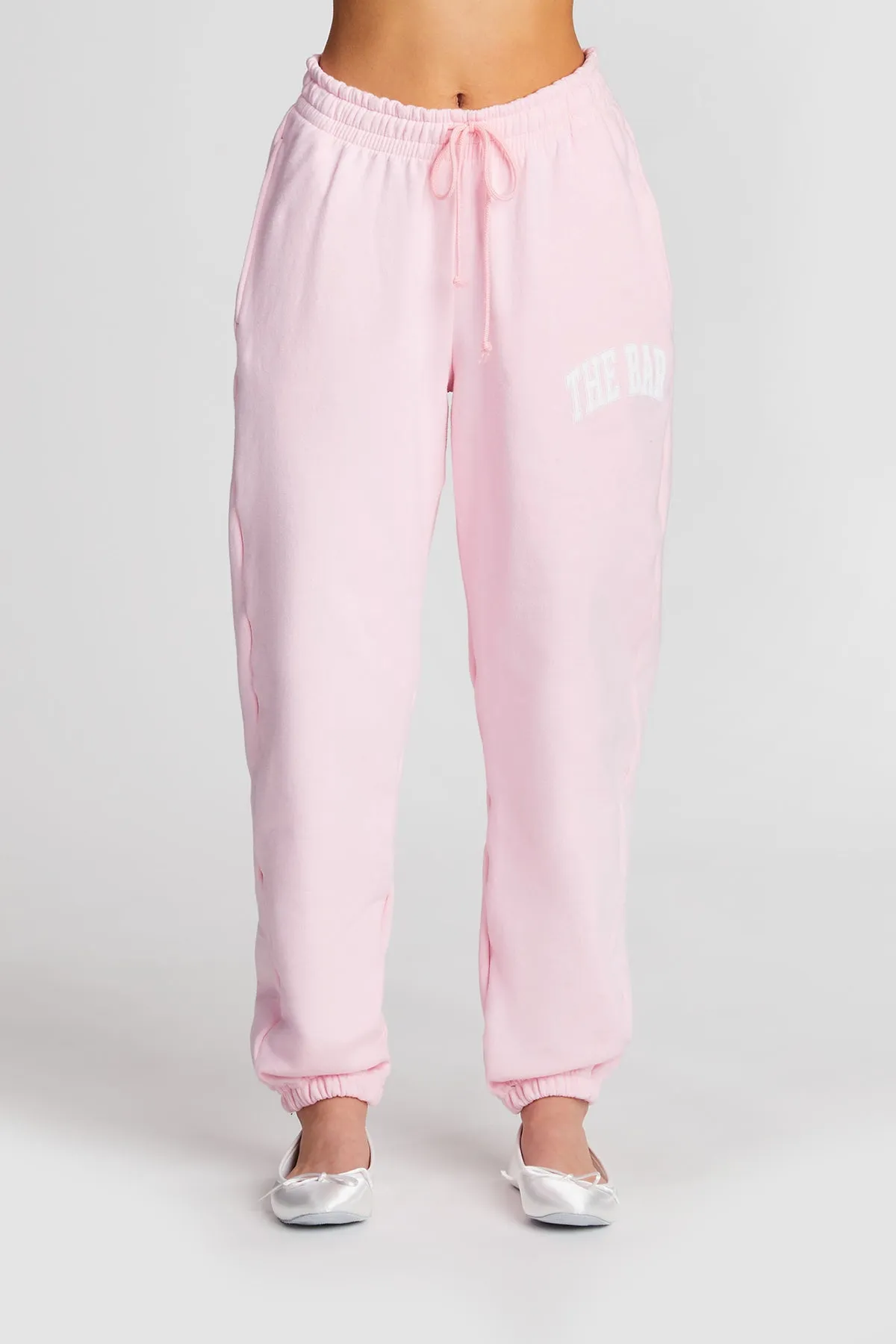 VARSITY SWEATPANTS BLUSH/WHITE