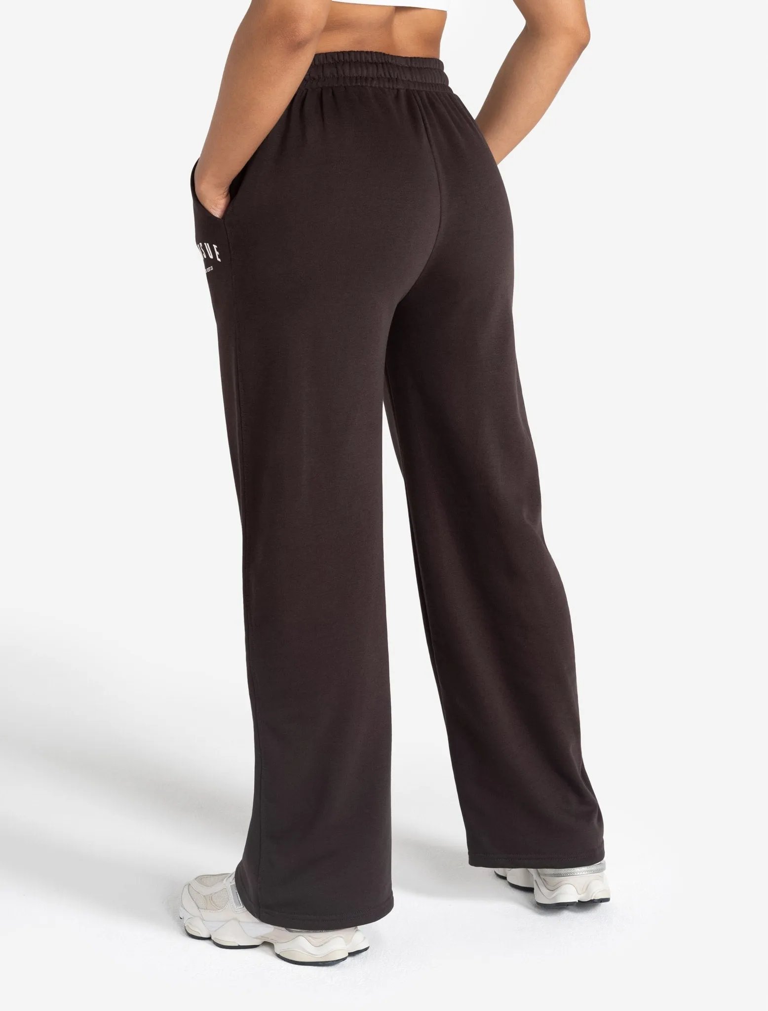 Varsity Wide Leg Joggers - Espresso