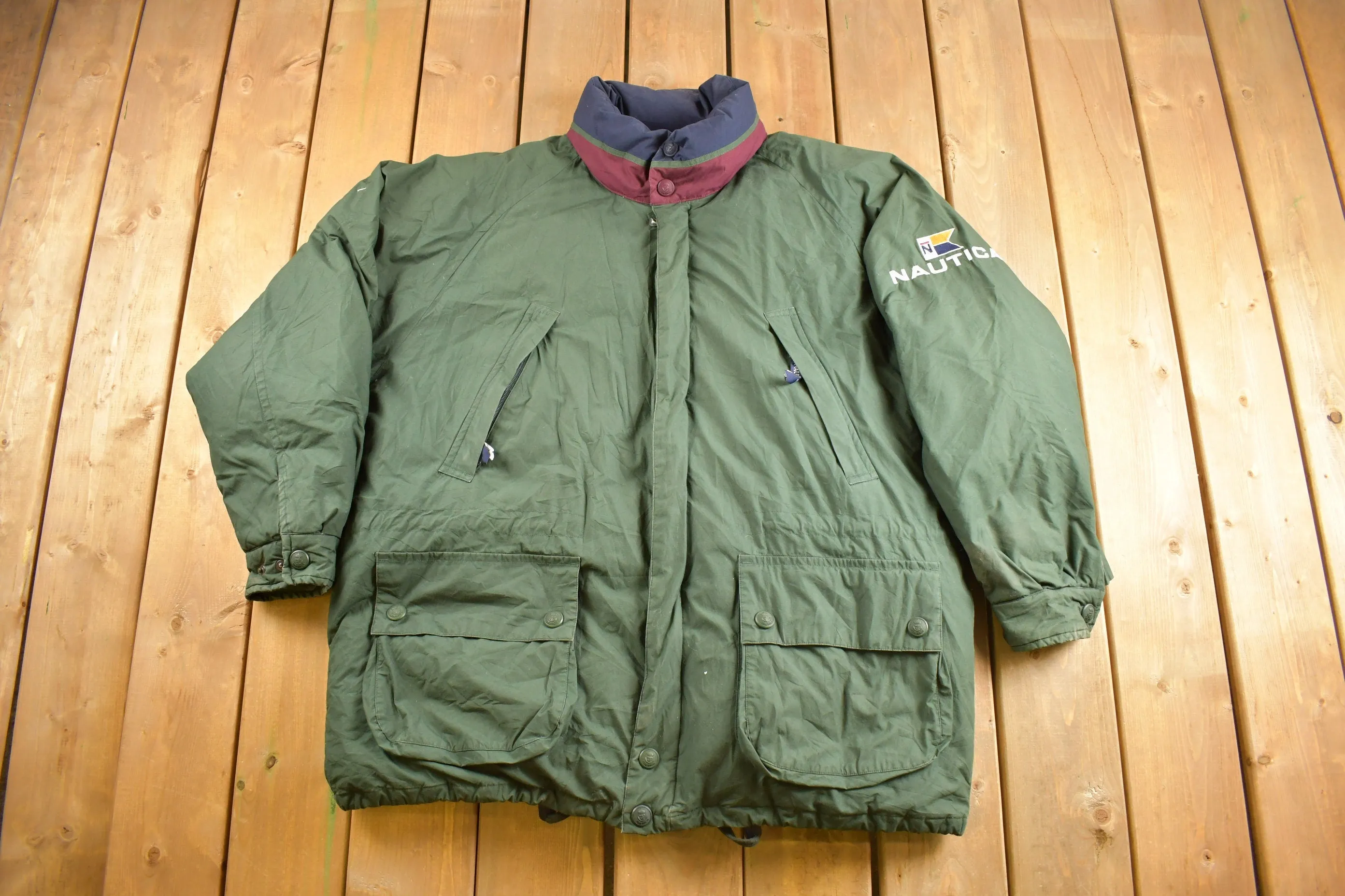 Vintage 1990s Nautica Puffer Jacket Size XL