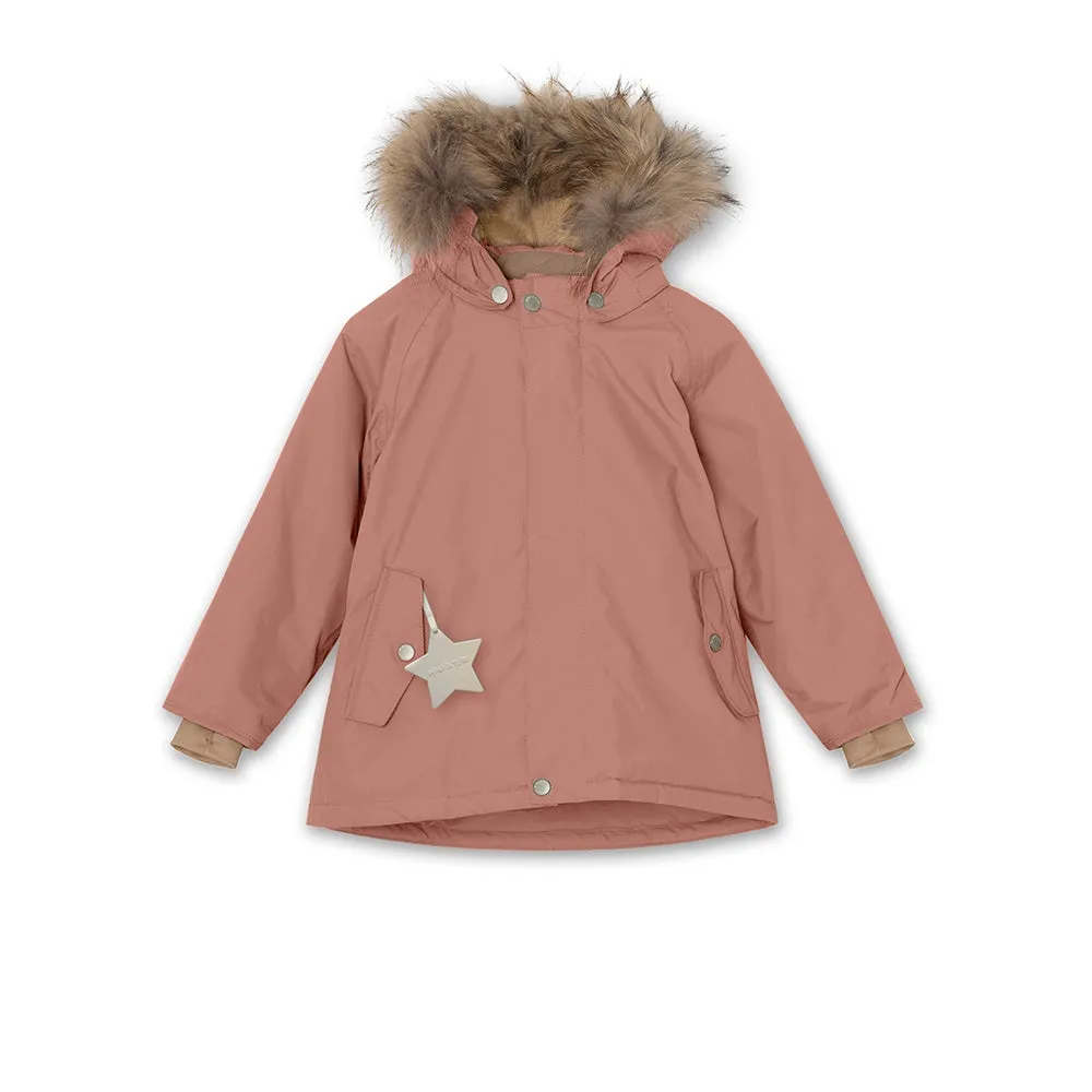 Wally Fleece Lined Winter Jacket Fur. GRS Wood Rose