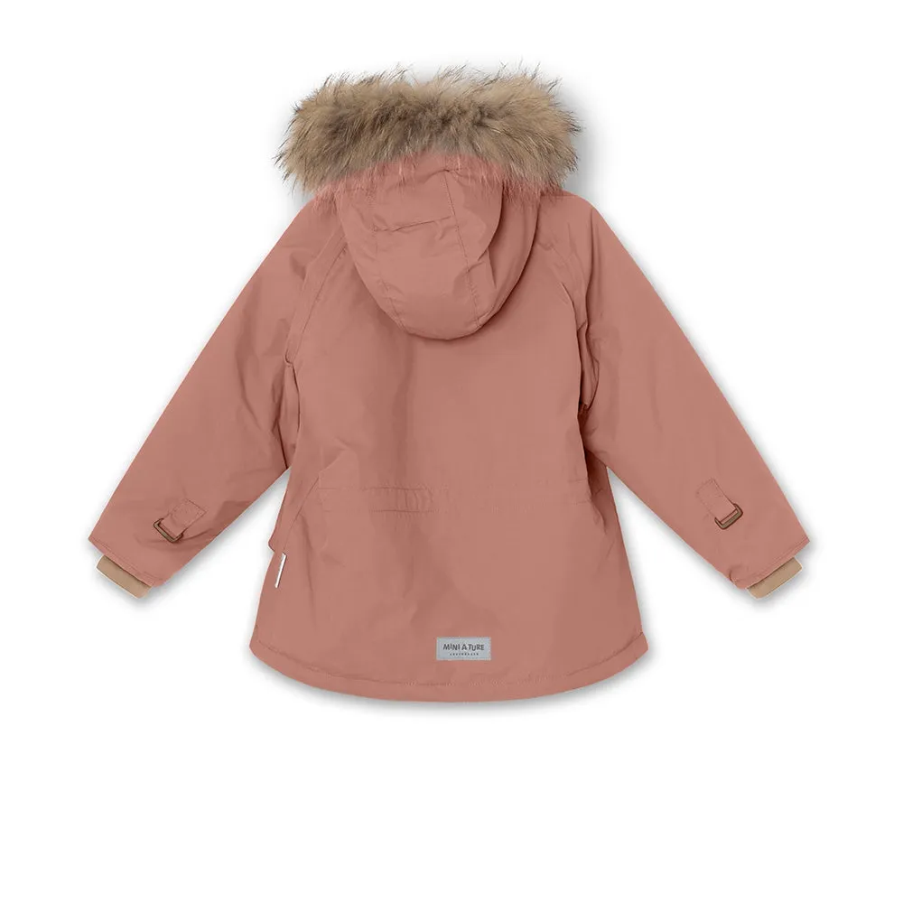 Wally Fleece Lined Winter Jacket Fur. GRS Wood Rose