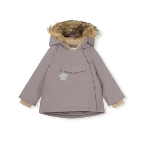 Wang Fleece Lined Winter Jacket Fake Fur. GRS Zinc Purple