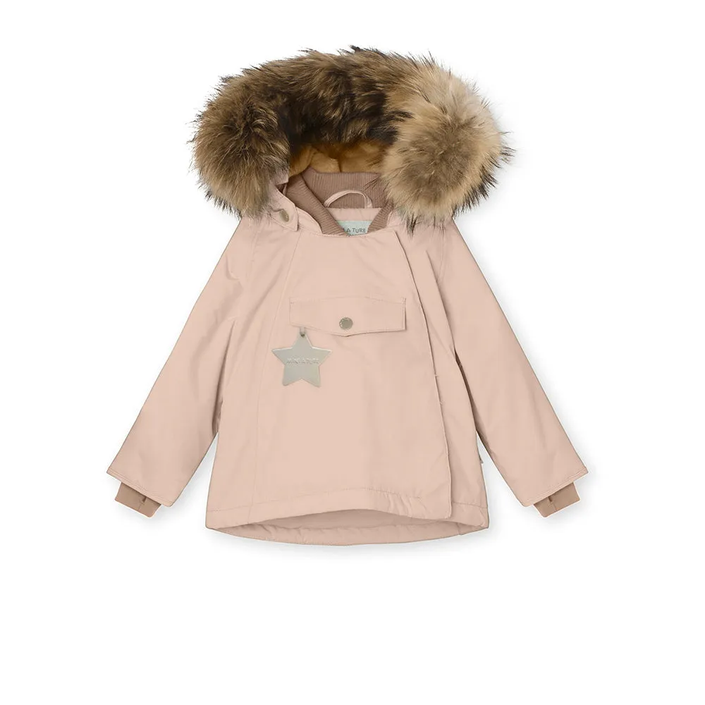 Wang Fleece Lined Winter Jacket Fur. GRS Rose Dust