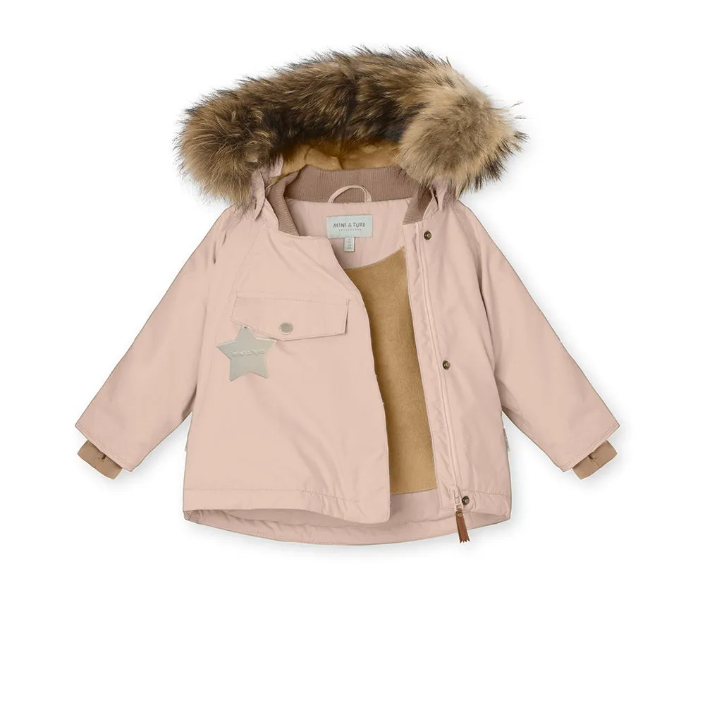 Wang Fleece Lined Winter Jacket Fur. GRS Rose Dust