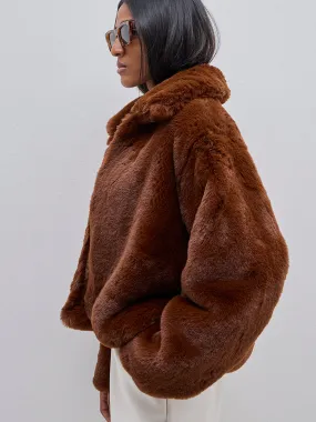 Wardrobe Brown Faux-Fur Jacket