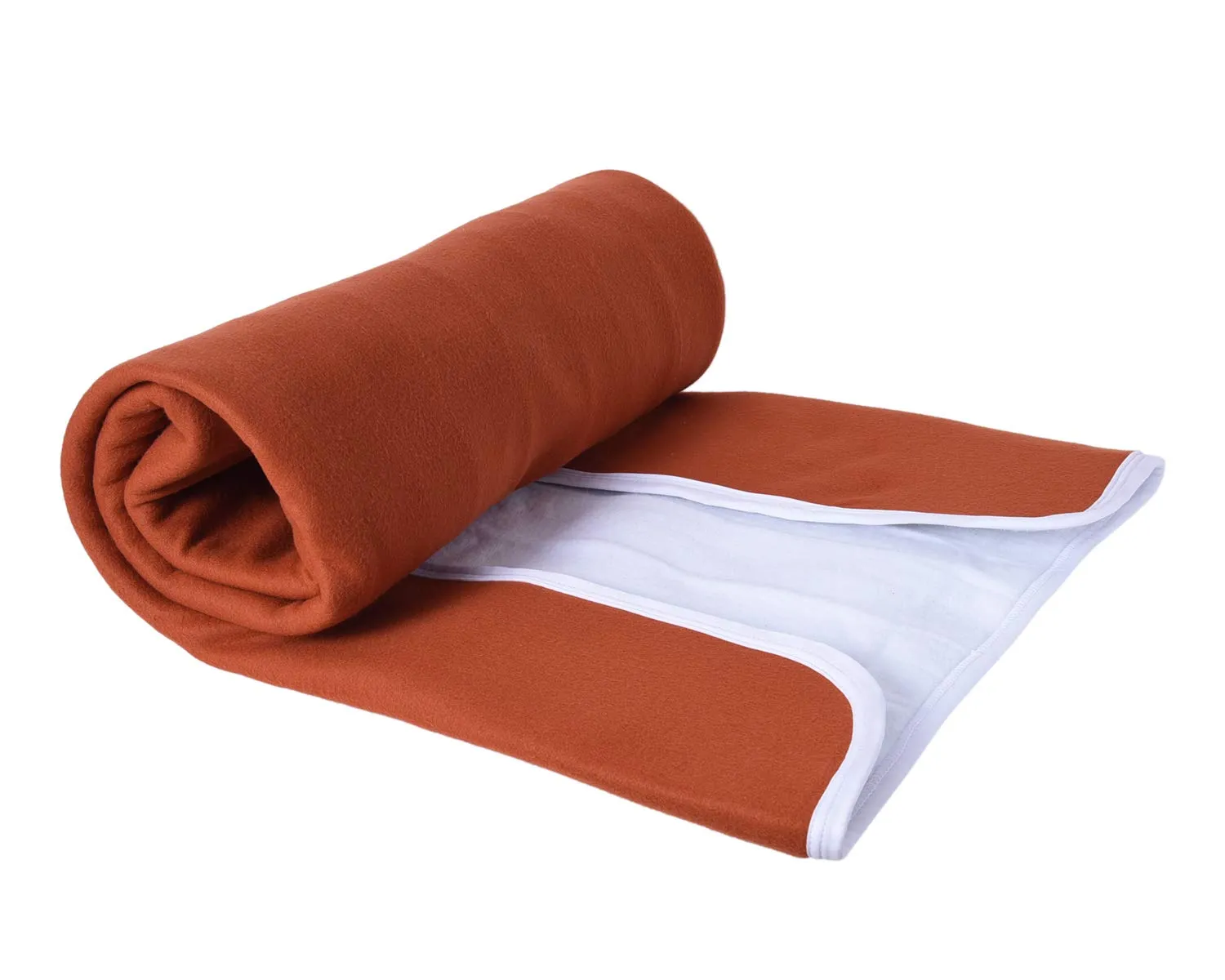 Warm Hug Double Bed Electric Under Blanket Bed Warmer (Size 150 x 160 cm, Rusty Orange)