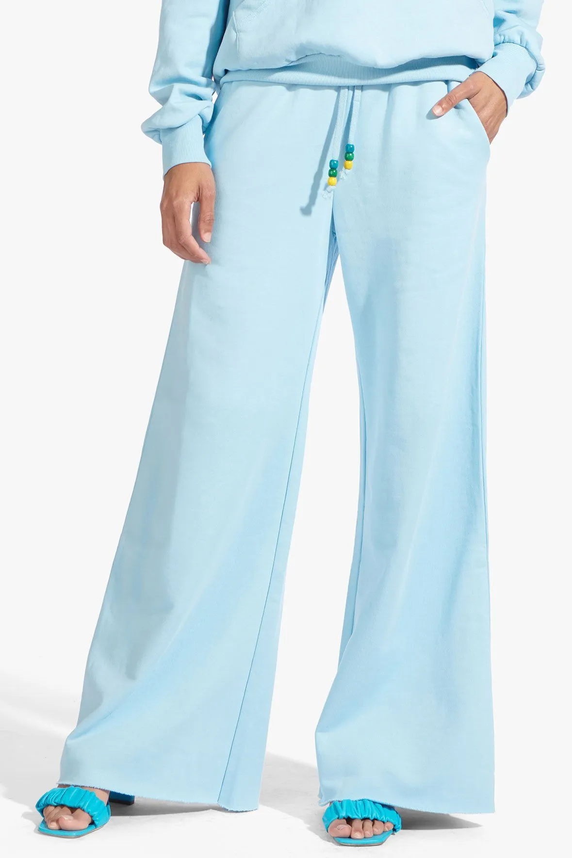 WIDE LEG SWEATPANTS | FRENCH BLUE