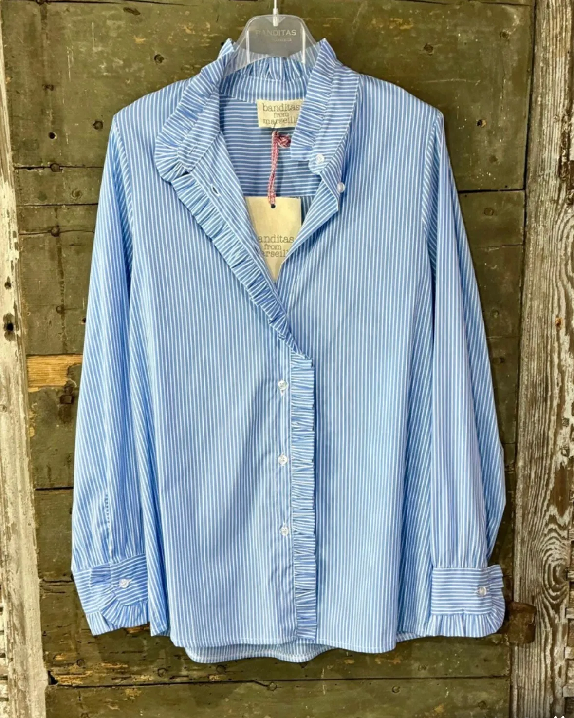 Willow stripe ruffle Blouse *NEW*