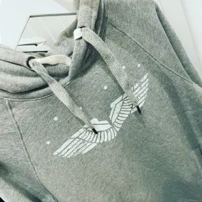 Wings & stars grey hoody