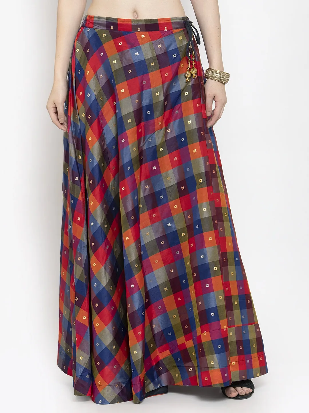 Women'S Multicoloured Flared Skirt