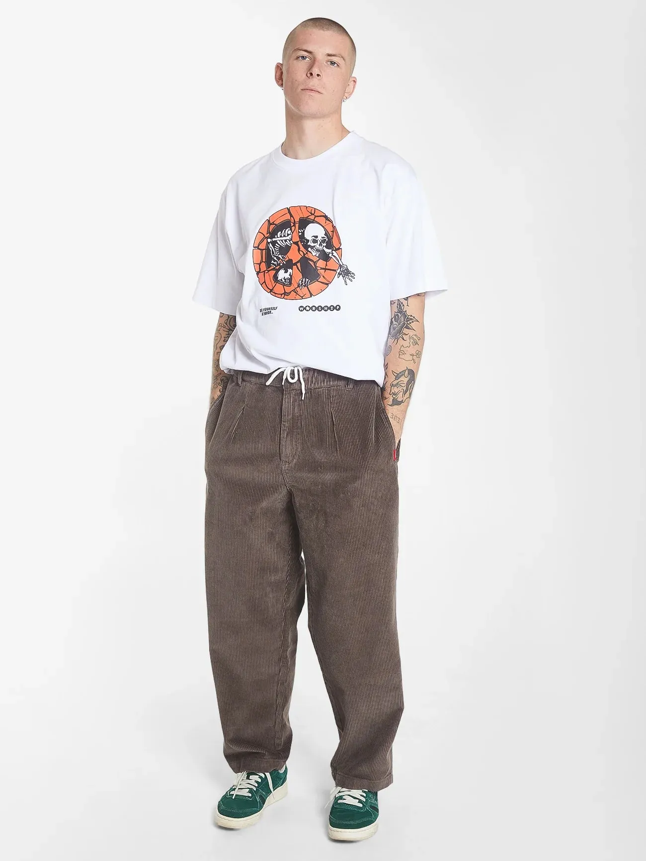 WORSHIP - Royal Elastic Cord  Pant - MAJOR BROWN