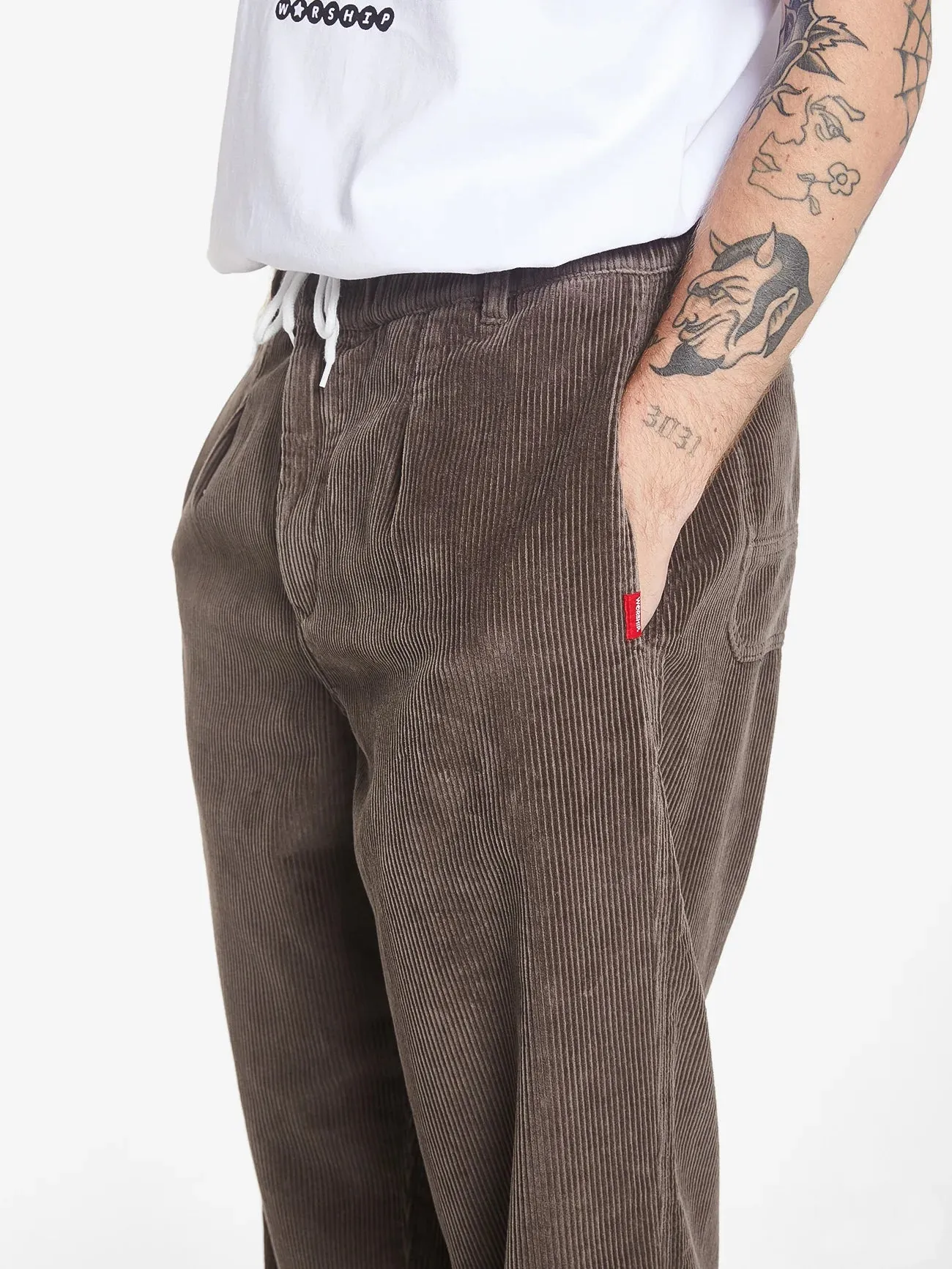 WORSHIP - Royal Elastic Cord  Pant - MAJOR BROWN