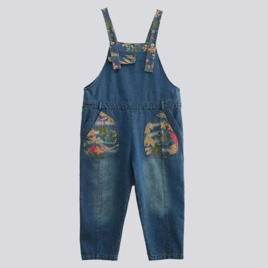 Y2k women's sanded jeans overall