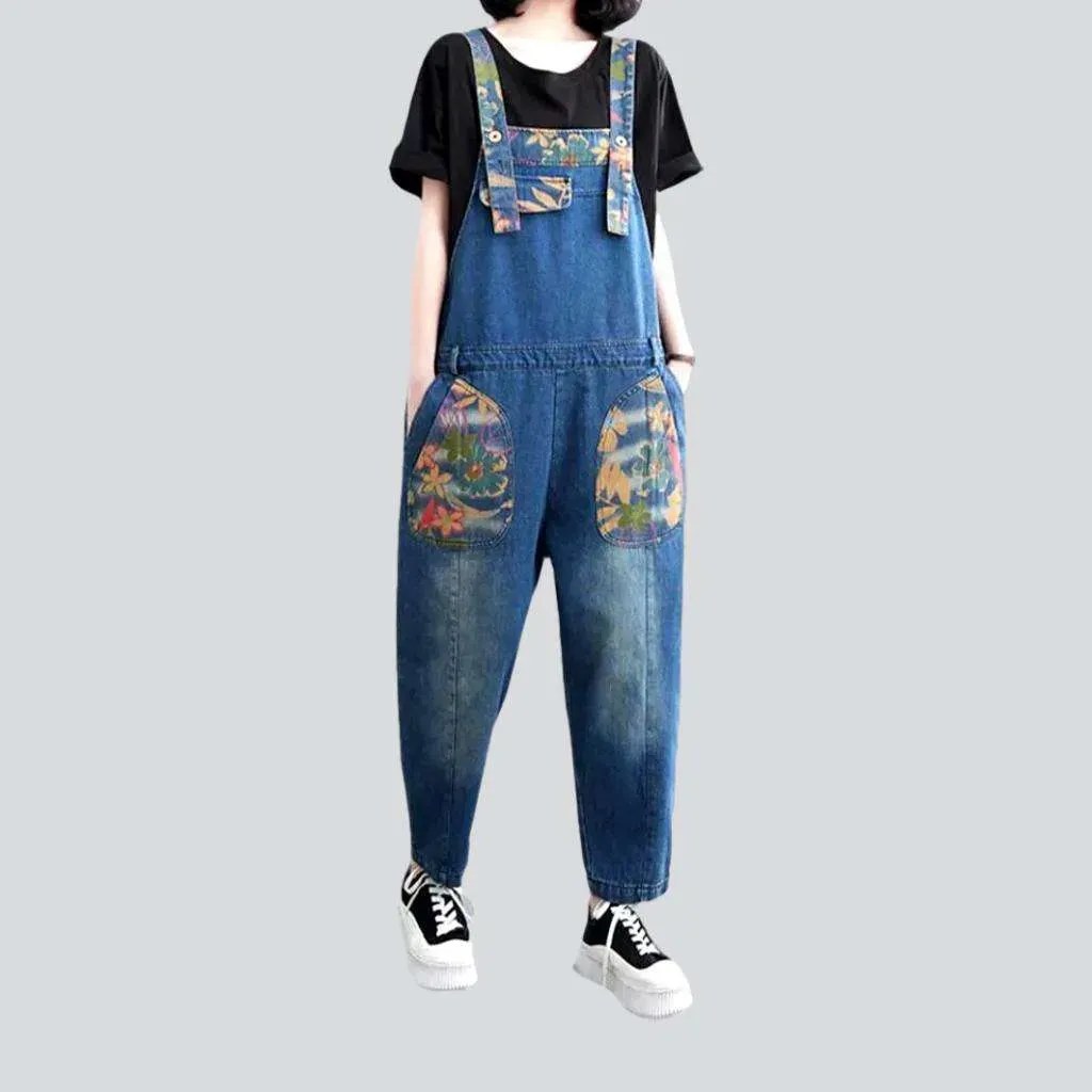 Y2k women's sanded jeans overall